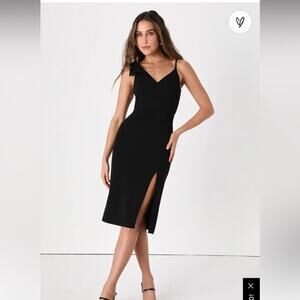 NWT Lulu’s Savvy Sensation Black Sleeveless Bodycon Dress Size S